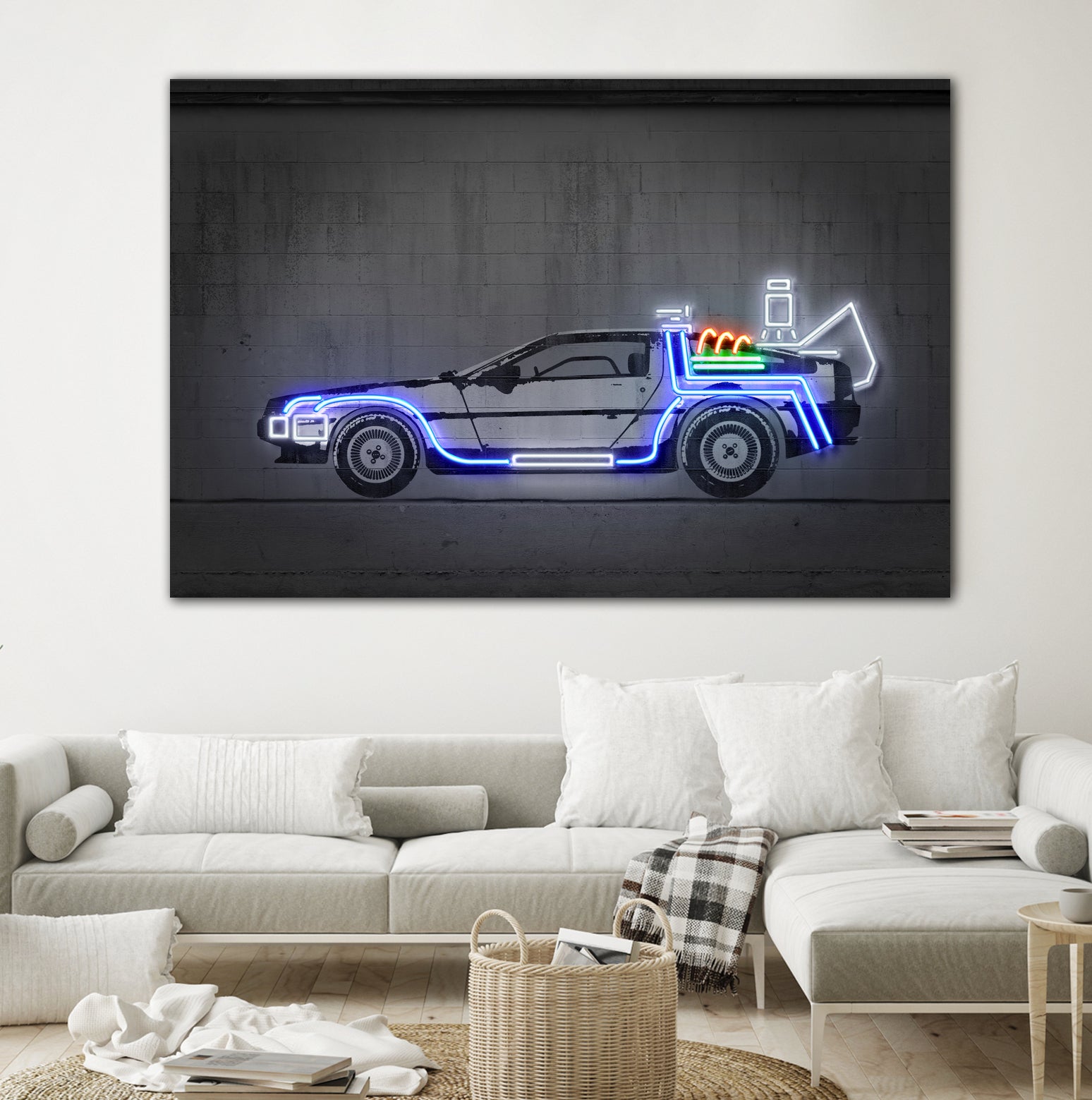 DeLorean by Octavian Mihai Mielu on GIANT ART - blue photo manipulation