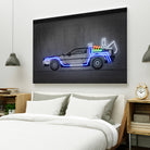 DeLorean by Octavian Mihai Mielu on GIANT ART - blue photo manipulation