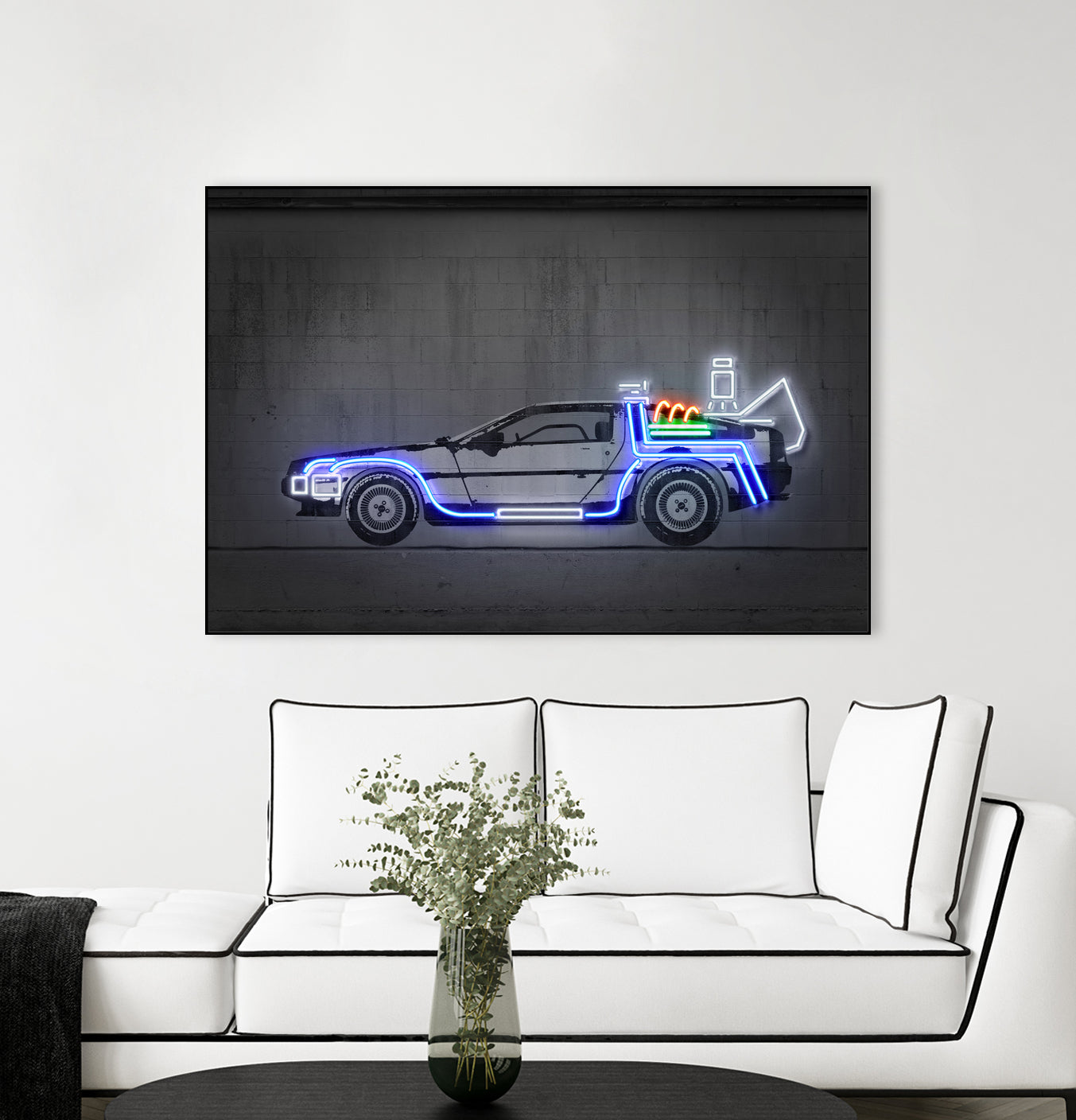 DeLorean by Octavian Mihai Mielu on GIANT ART - blue photo manipulation