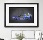 DeLorean by Octavian Mihai Mielu on GIANT ART - blue photo manipulation