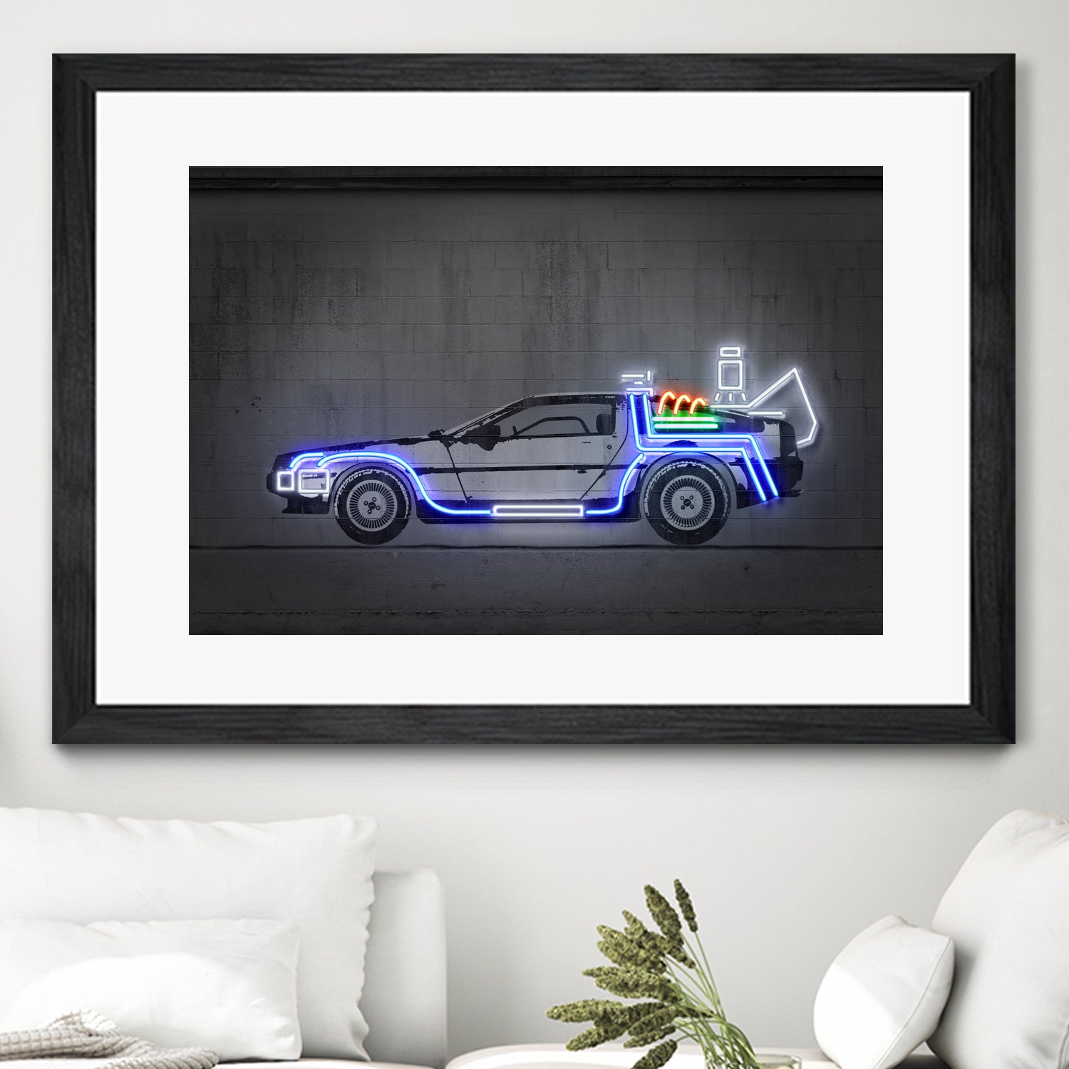 DeLorean by Octavian Mihai Mielu on GIANT ART - blue photo manipulation