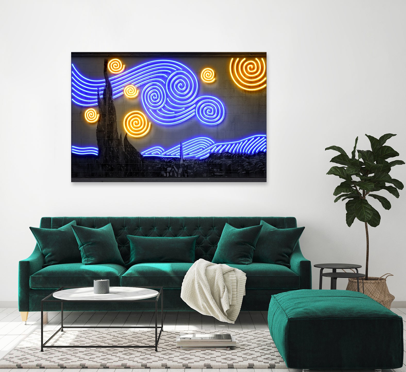 Starry Night by Octavian Mihai Mielu on GIANT ART - blue photo manipulation
