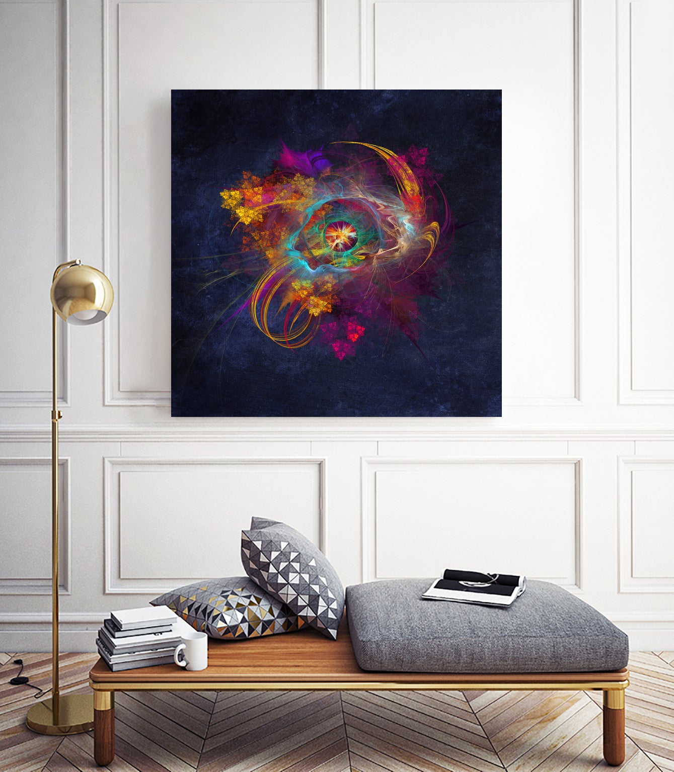 fractal Other Side by Justyna Jaszke on GIANT ART - blue digital painting