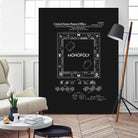 Board Game Patent - Black by Finlay McNevin on GIANT ART - black typography