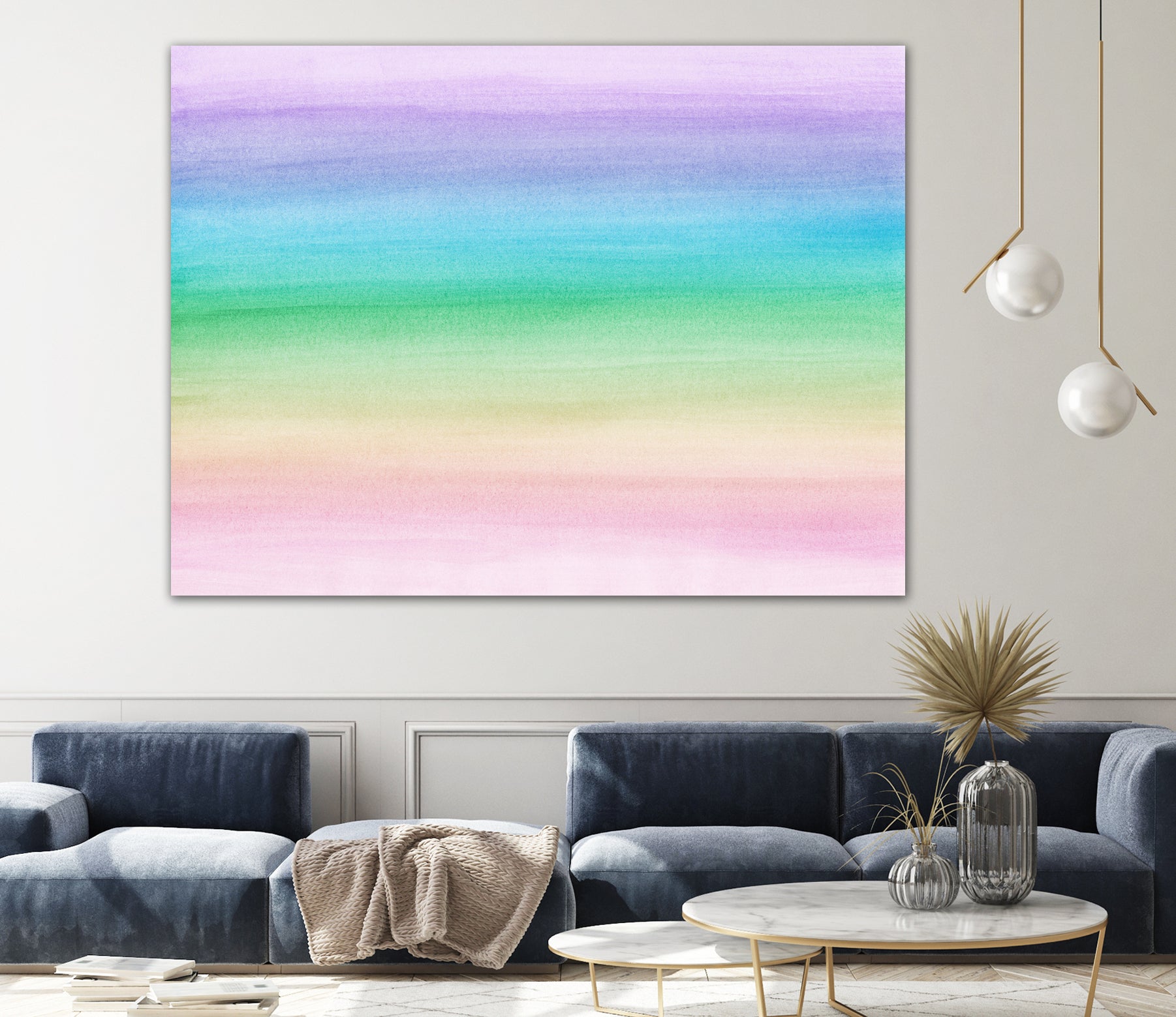 Pastel Unicorn Rainbow Watercolor Dream #1 #painting by Anita & Bella Jantz on GIANT ART - fuchsia digital painting