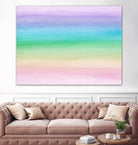 Pastel Unicorn Rainbow Watercolor Dream #1 #painting by Anita & Bella Jantz on GIANT ART - fuchsia digital painting