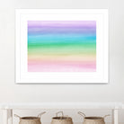 Pastel Unicorn Rainbow Watercolor Dream #1 #painting by Anita & Bella Jantz on GIANT ART - fuchsia digital painting