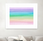 Pastel Unicorn Rainbow Watercolor Dream #1 #painting by Anita & Bella Jantz on GIANT ART - fuchsia digital painting