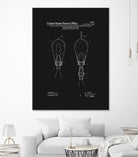 Thomas Edison Light Bulb Patent - Black by Finlay McNevin on GIANT ART - black typography