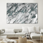 Classic White Marble Light Blue Glitter Glam #1 by Anita & Bella Jantz on GIANT ART - blue photo illustration