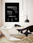 Colt 1911 Handgun Patent by Finlay McNevin on GIANT ART - gray typography