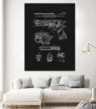 Colt 1911 Handgun Patent - Black by Finlay McNevin on GIANT ART - black typography