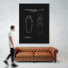 Cocktail Shaker Patent - Black by Finlay McNevin on GIANT ART - black typography