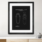 Cocktail Shaker Patent - Black by Finlay McNevin on GIANT ART - black typography