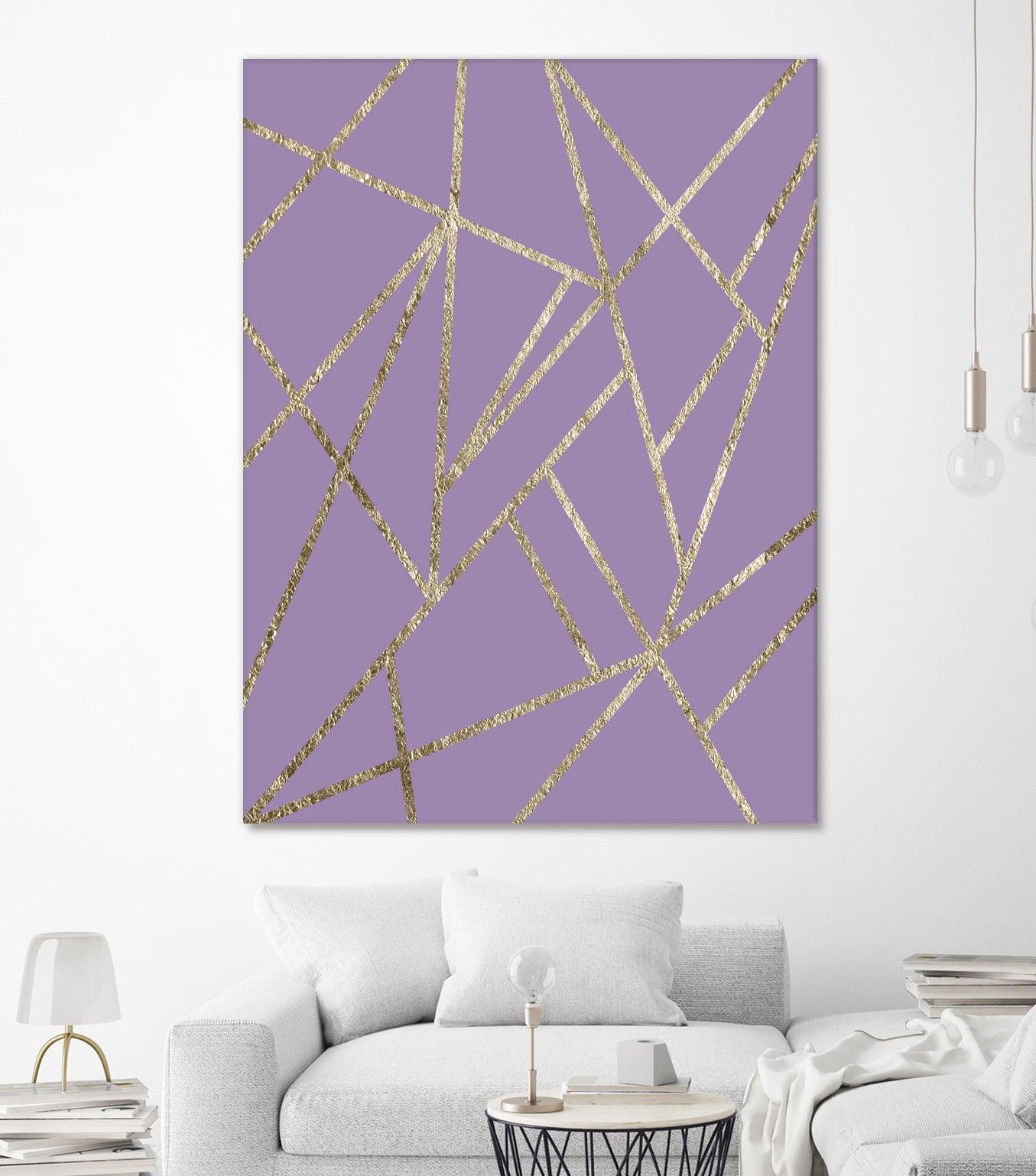 Classic Lavender Gold Geo #1 #geometric #decor #art by Anita & Bella Jantz on GIANT ART - fuchsia digital drawing