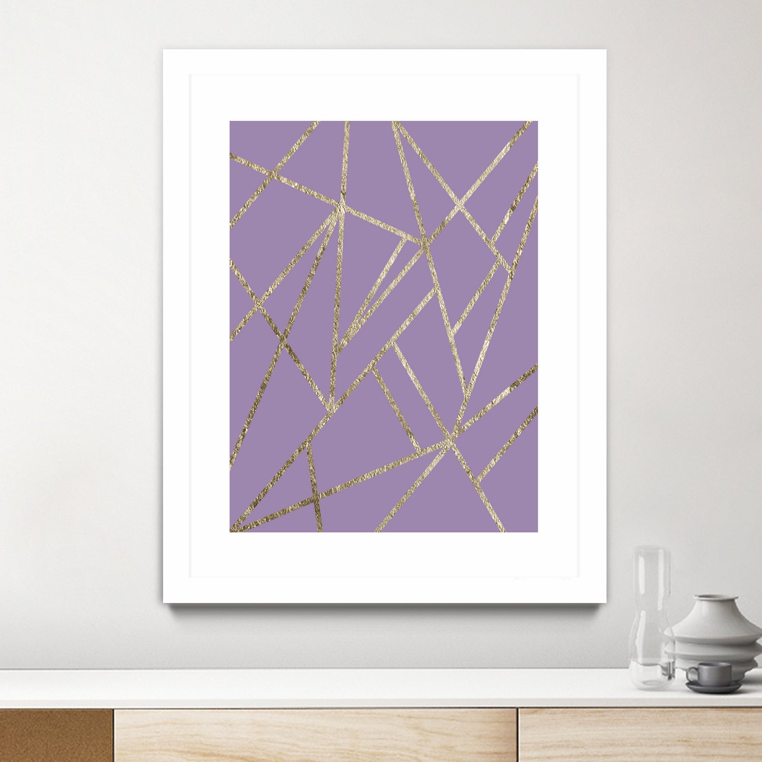 Classic Lavender Gold Geo #1 #geometric #decor #art by Anita & Bella Jantz on GIANT ART - fuchsia digital drawing