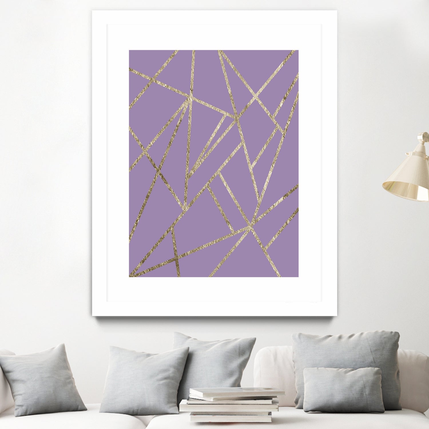 Classic Lavender Gold Geo #1 #geometric #decor #art by Anita & Bella Jantz on GIANT ART - fuchsia digital drawing