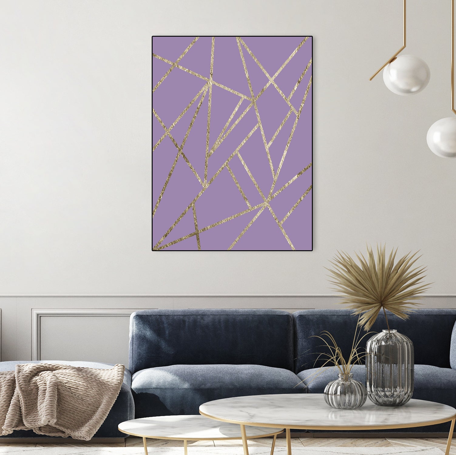 Classic Lavender Gold Geo #1 #geometric #decor #art by Anita & Bella Jantz on GIANT ART - fuchsia digital drawing