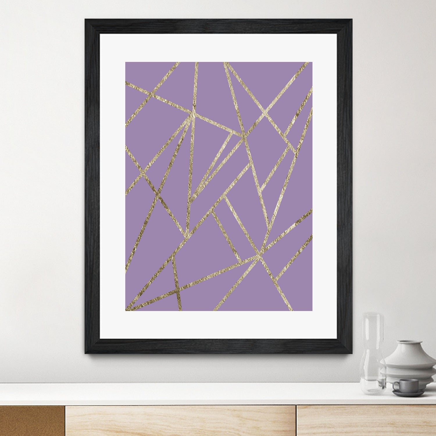 Classic Lavender Gold Geo #1 #geometric #decor #art by Anita & Bella Jantz on GIANT ART - fuchsia digital drawing