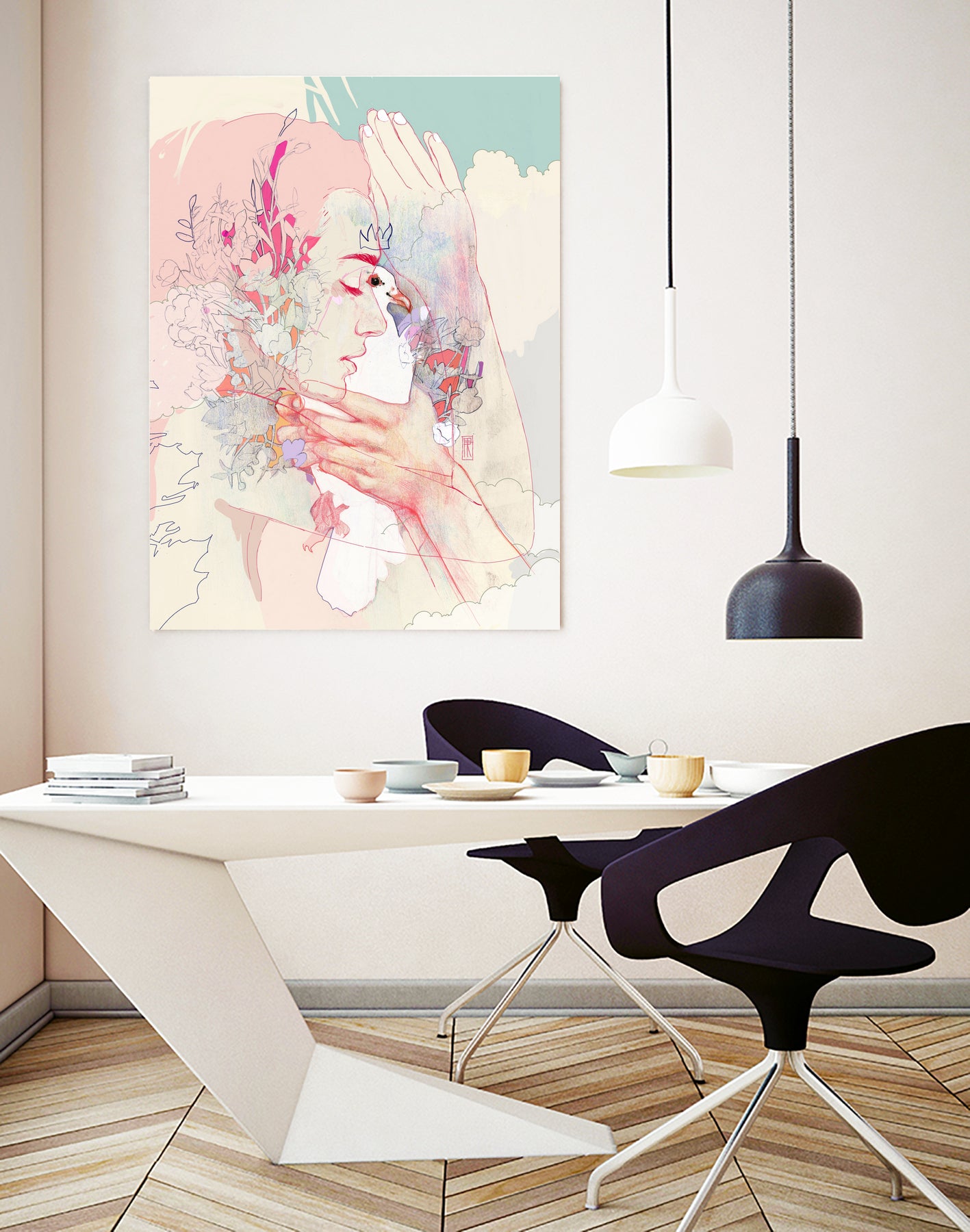 Peace by Dmitriy Pogorelov on GIANT ART - pink digital drawing