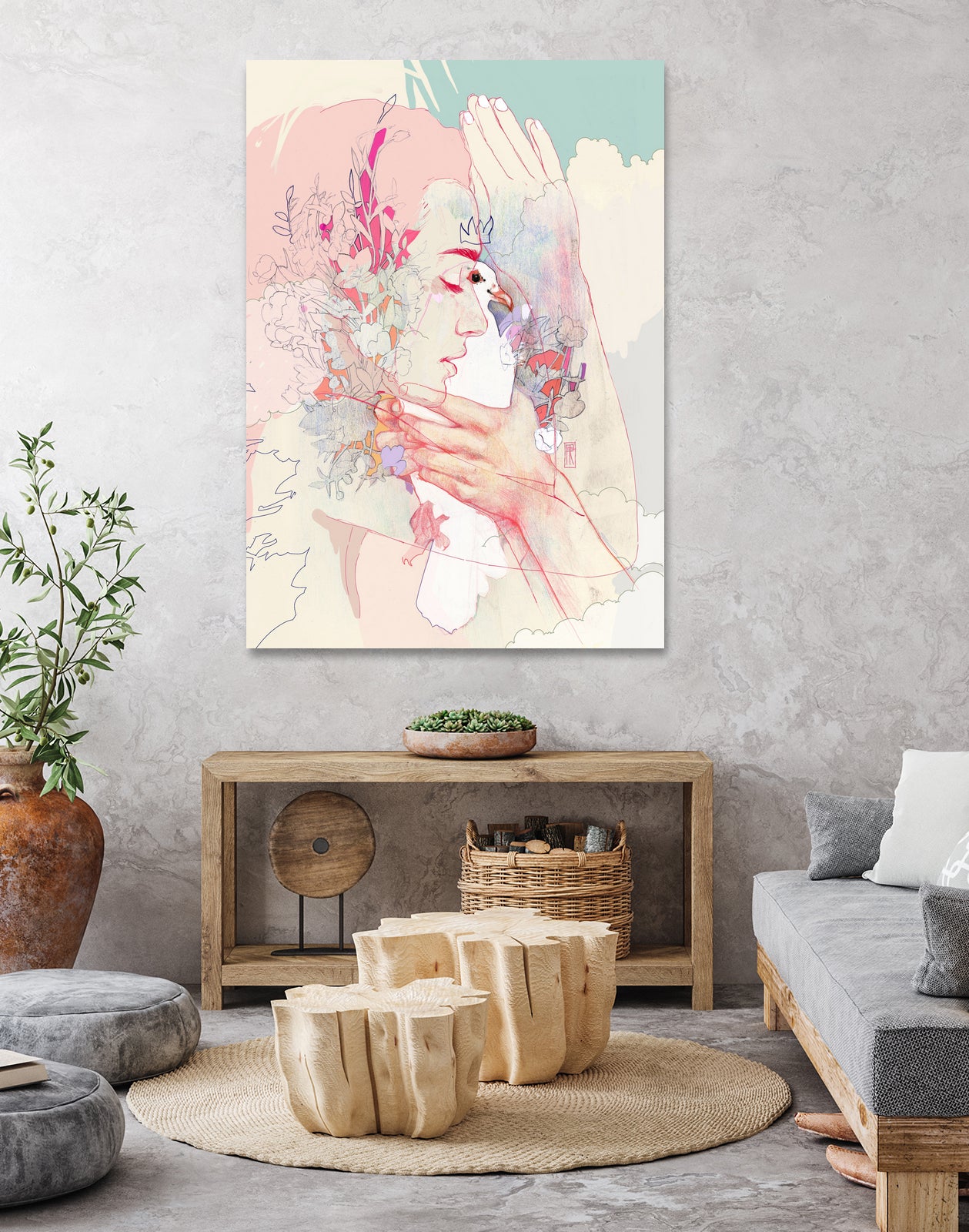 Peace by Dmitriy Pogorelov on GIANT ART - pink digital drawing
