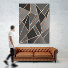 Classic Silver Gray Charcoal Rose Gold Geo #1 #geometric by Anita & Bella Jantz on GIANT ART - gray digital drawing