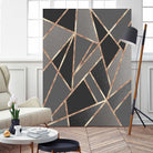 Classic Silver Gray Charcoal Rose Gold Geo #1 #geometric by Anita & Bella Jantz on GIANT ART - gray digital drawing