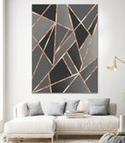 Classic Silver Gray Charcoal Rose Gold Geo #1 #geometric by Anita & Bella Jantz on GIANT ART - gray digital drawing