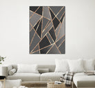 Classic Silver Gray Charcoal Rose Gold Geo #1 #geometric by Anita & Bella Jantz on GIANT ART - gray digital drawing