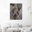 Classic Silver Gray Charcoal Rose Gold Geo #1 #geometric by Anita & Bella Jantz on GIANT ART - gray digital drawing