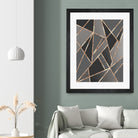 Classic Silver Gray Charcoal Rose Gold Geo #1 #geometric by Anita & Bella Jantz on GIANT ART - gray digital drawing