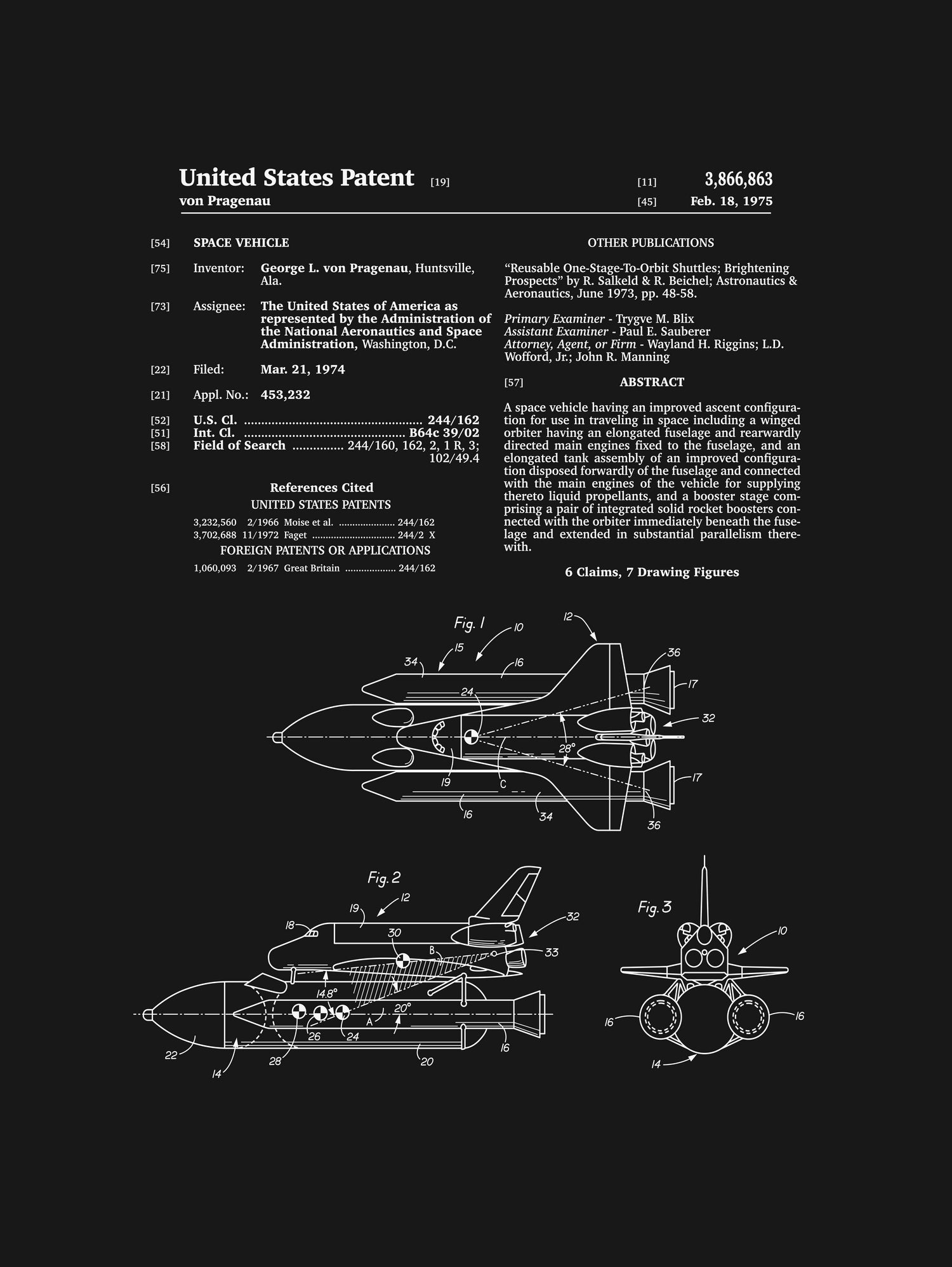 Space Shuttle Patent - Black by Finlay McNevin on GIANT ART - black typography