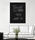 Space Shuttle Patent - Black by Finlay McNevin on GIANT ART - black typography