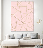 Blush Pink Gold Geometric Glam #1 #geo #decor #art by Anita & Bella Jantz on GIANT ART - pink digital drawing