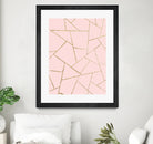 Blush Pink Gold Geometric Glam #1 #geo #decor #art by Anita & Bella Jantz on GIANT ART - pink digital drawing