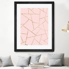 Blush Pink Gold Geometric Glam #1 #geo #decor #art by Anita & Bella Jantz on GIANT ART - pink digital drawing