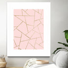 Blush Pink Gold Geometric Glam #1 #geo #decor #art by Anita & Bella Jantz on GIANT ART - pink digital drawing