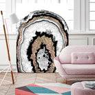 Gray Black White Agate with Gold Glitter #1a #gem #decor by Anita & Bella Jantz on GIANT ART - gray photo illustration