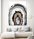 Gray Black White Agate with Gold Glitter #1a #gem #decor by Anita & Bella Jantz on GIANT ART - gray photo illustration