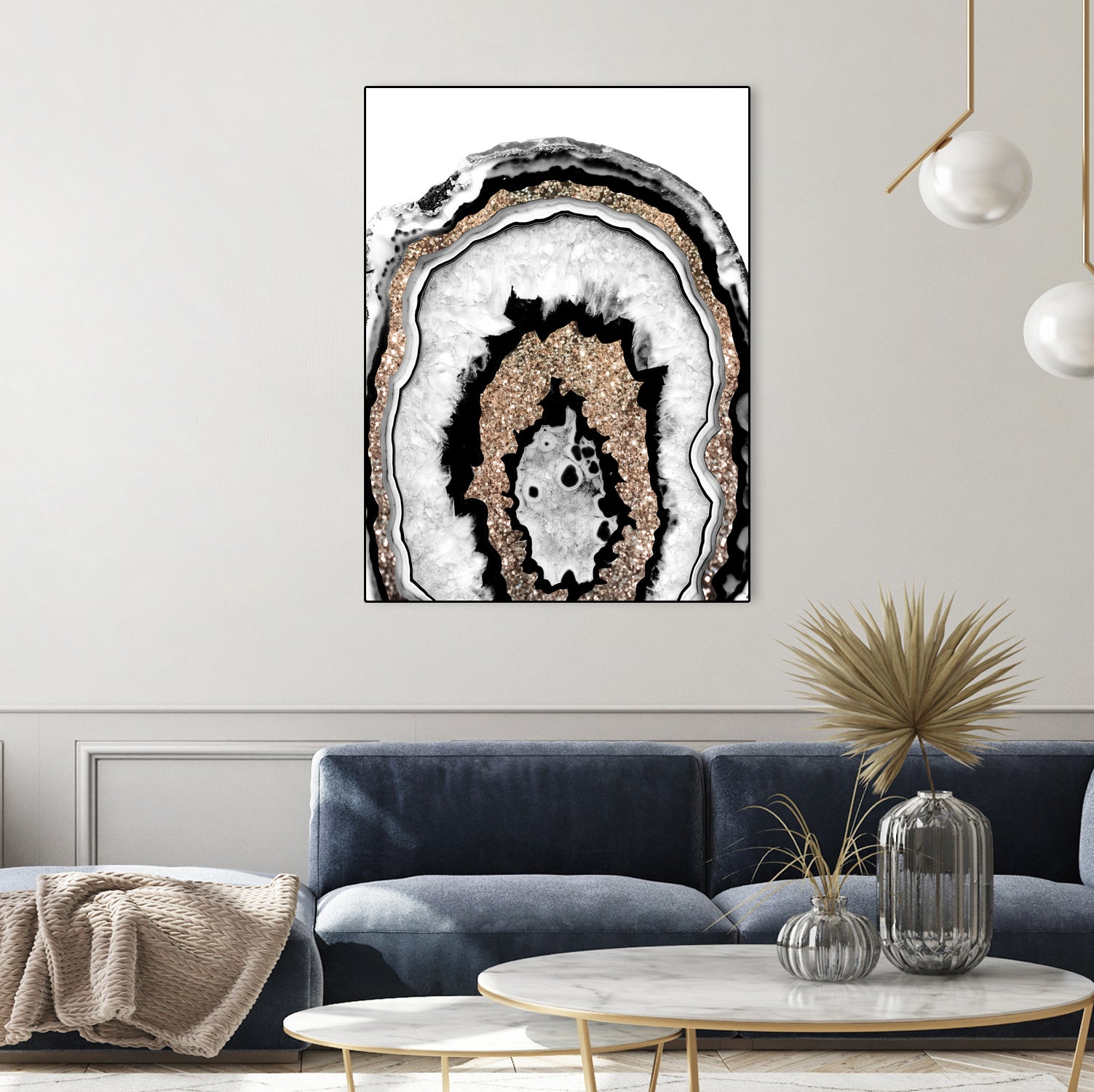 Gray Black White Agate with Gold Glitter #1a #gem #decor by Anita & Bella Jantz on GIANT ART - gray photo illustration