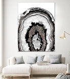 Gray Black White Agate with Silver Glitter #1a #gem #decor by Anita & Bella Jantz on GIANT ART - gray photo illustration