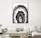 Gray Black White Agate with Silver Glitter #1a #gem #decor by Anita & Bella Jantz on GIANT ART - gray photo illustration