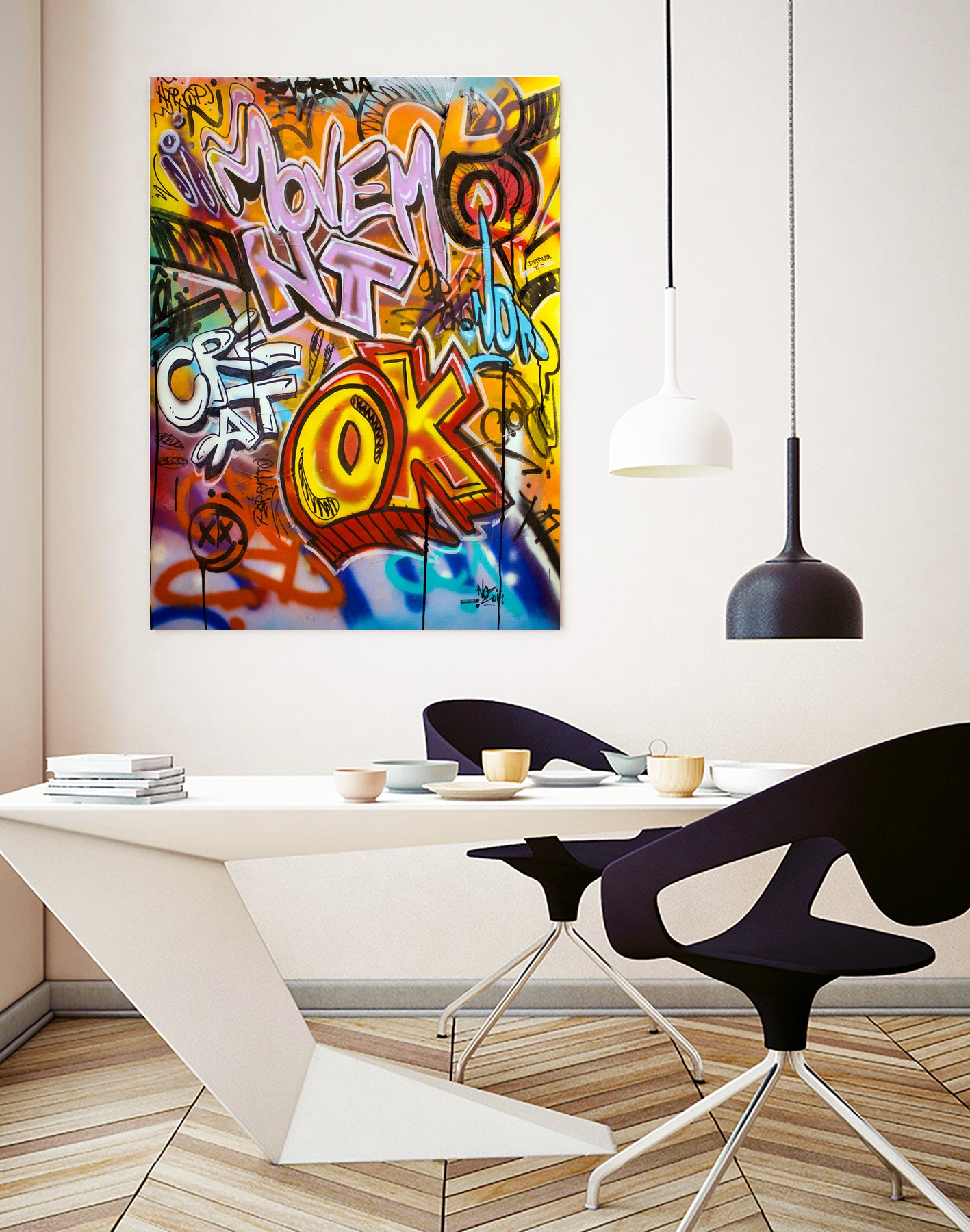 OK by Nozvvu vvu on GIANT ART - white typography