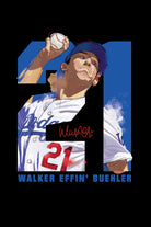 Walker Effin' Buehler by Claudia Labarca on GIANT ART - blue digital painting