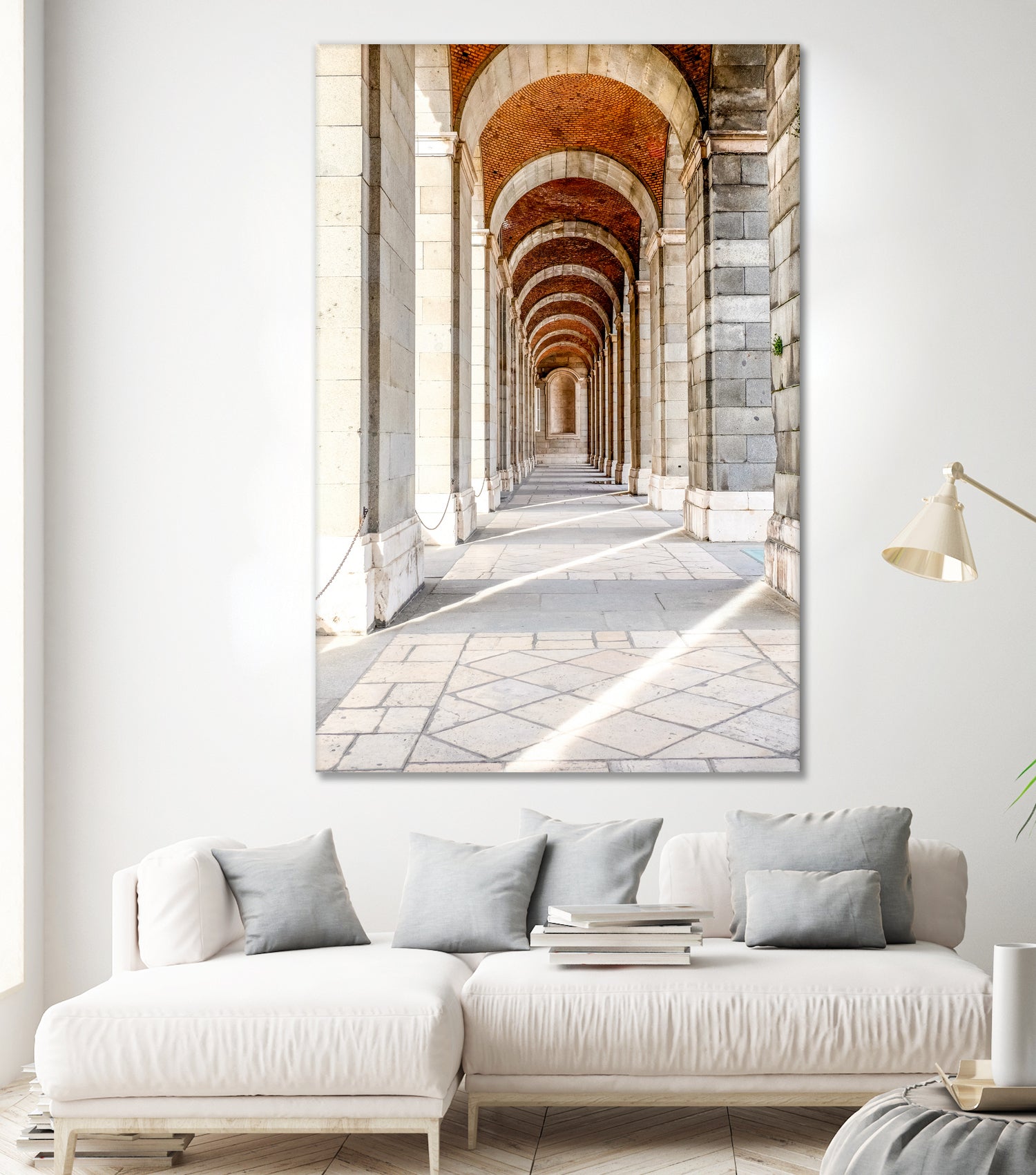 Sun Streams Down the Hall by Alex Tonetti on GIANT ART - white photo illustration