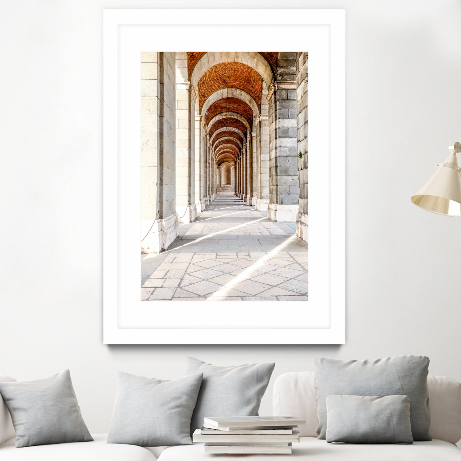 Sun Streams Down the Hall by Alex Tonetti on GIANT ART - white photo illustration