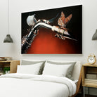 Flying Sax by João Bello on GIANT ART - red mixed media