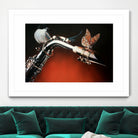 Flying Sax by João Bello on GIANT ART - red mixed media