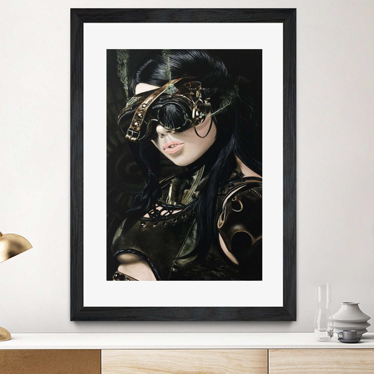 Steampunk Girl I by João Bello on GIANT ART - black mixed media