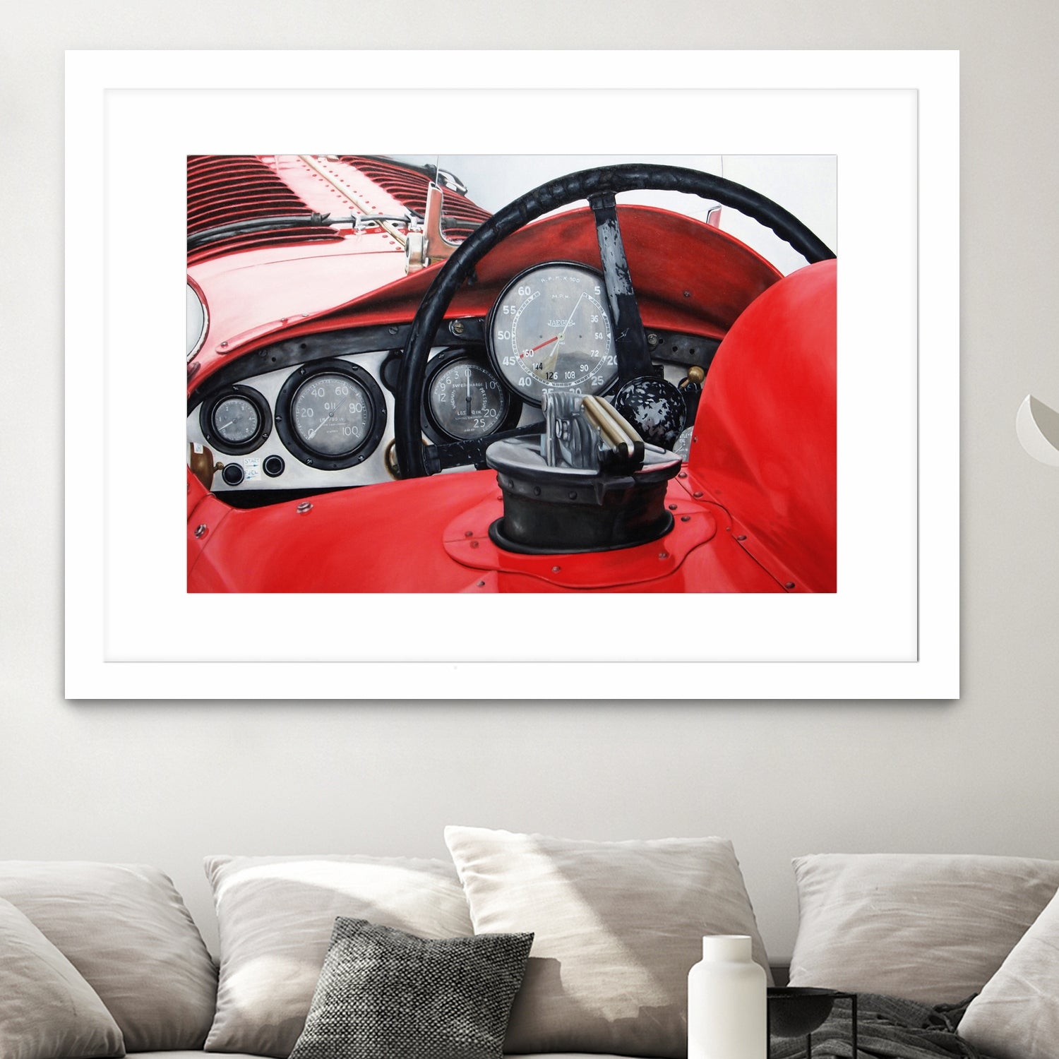 Old Racing Red Car by João Bello on GIANT ART - red mixed media